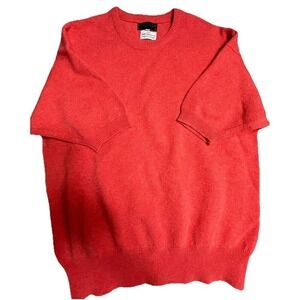 Vintage‎ Don Nash 100% Lambs Wool Orange Womens Sweater Small Made In Scotland